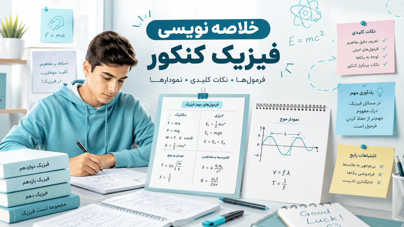 خلاصه نویسی فیزیک به روش رتبه برترهای کنکور