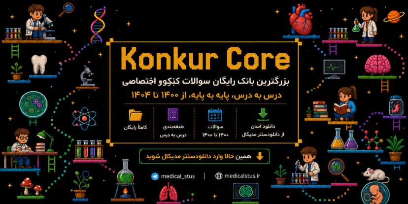 دانلود سوالات کنکور اختصاصی درس به درس | کنکورCore (۱۴۰۰ تا ۱۴۰۴)