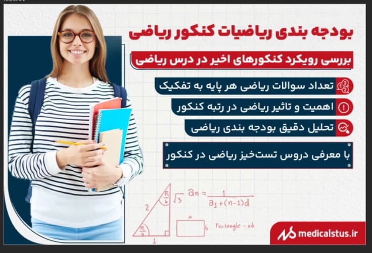 بودجه بندی سوالات ریاضیات کنکور ریاضی 1404 | جدیدترین بودجه بندی
