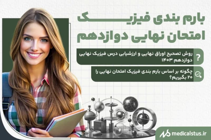 بارم بندی امتحان نهایی فیزیک دوازدهم ریاضی و تجربی 1404
