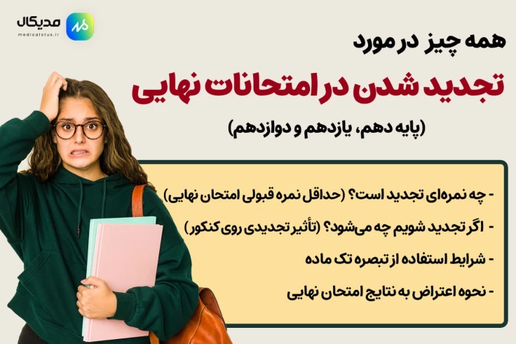 تجدید شدن در امتحانات نهایی و فرصت های جبران