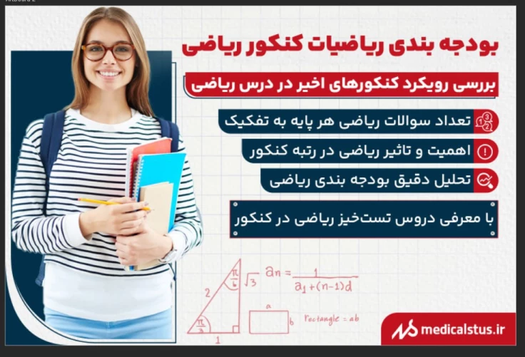 بودجه بندی سوالات ریاضیات کنکور ریاضی 1404 | جدیدترین بودجه بندی