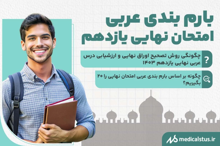 بارم بندی عربی امتحان نهایی یازدهم 1404 | تجربی و ریاضی